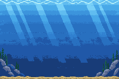 Open water with a red regrowth line